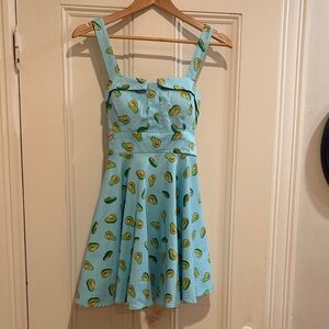 Women’s Blue Avocado Print Sundress